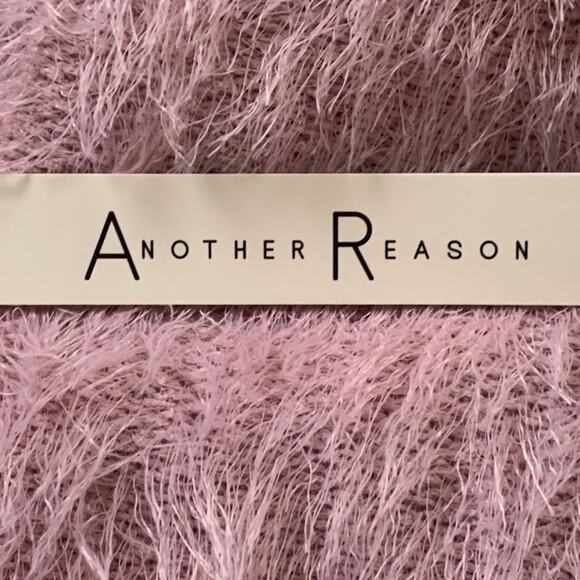 Another Reason Cardigan Sweater Mauve Teddy Bear Fuzzy Soft Open Front Small - Picture 6 of 14